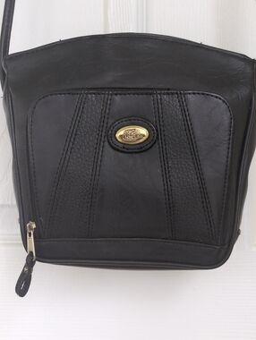 TR Bentley Black Leather Crossbody Bag